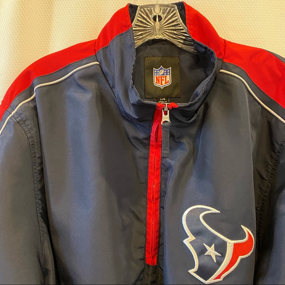 NFL Texans Windbreaker Jacket Size L - Picture 10 of 14